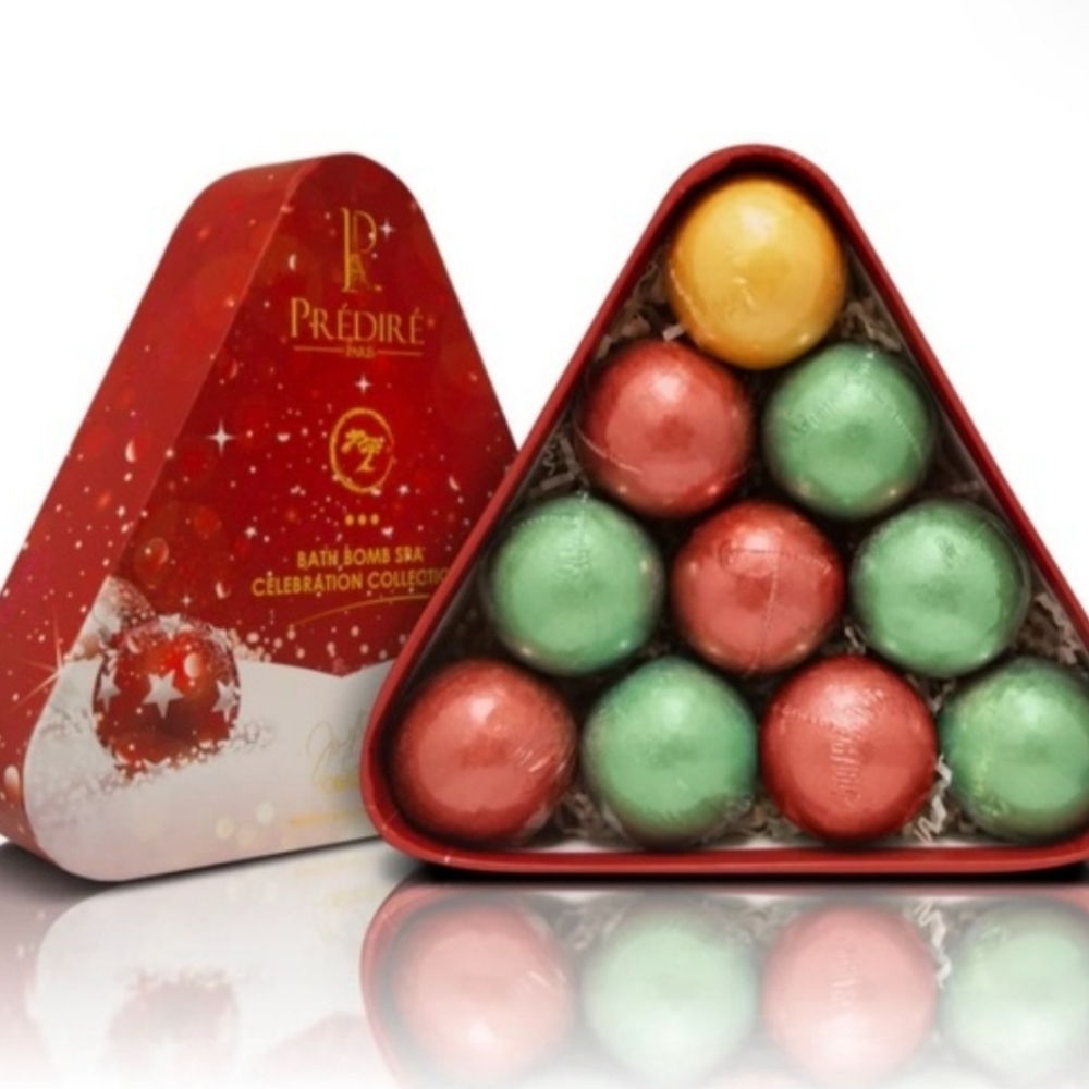 Celebration Collection Bath Bomb Set - Red, Green, Yellow